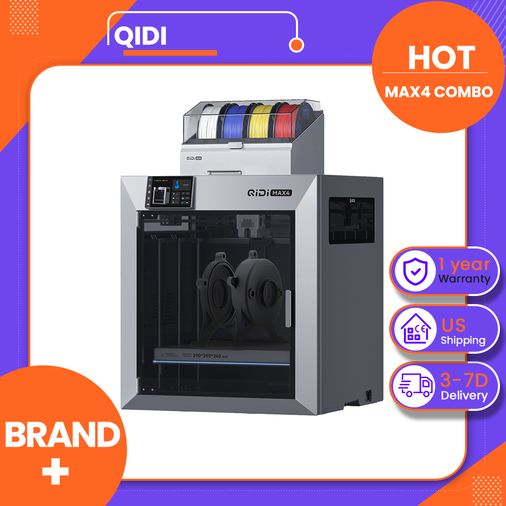 طابعة ثلاثية الأبعاد QIDI Max4 - مراجعة Direct Drive Dual Gear Extruder High Speed وسعره